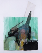 ink. pencil. pastels. charcoal. glue. blotting paper / 145,8 x 206,5 cm. / 2019