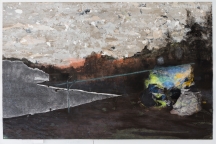 ink. pencil. (blotting-)paper(layers). pastels. glue. marker (edding). tape / 183,5 x 120,5 cm. / 2010.2011